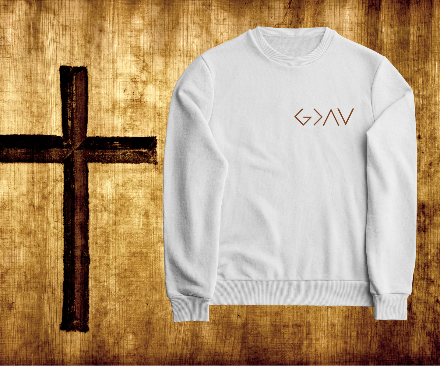 God is Greater than the Highs and Lows crewneck