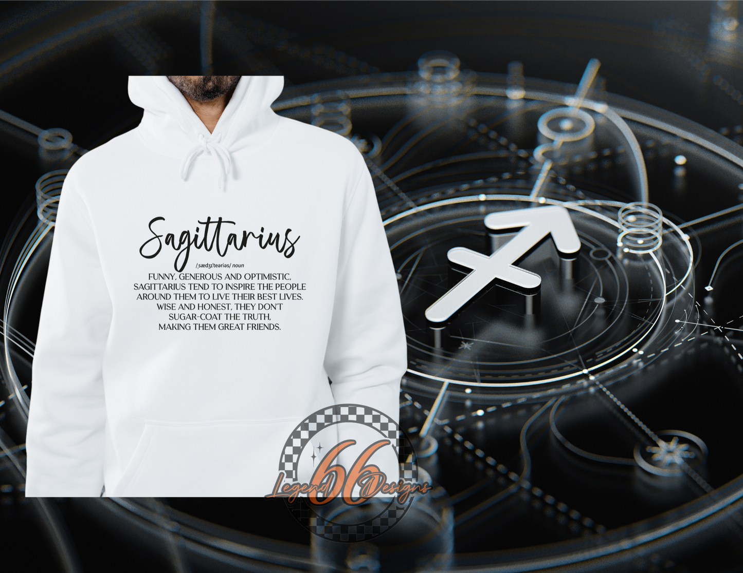 Sagittarius Description Hoodie