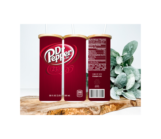 Dr. Pepper Frosted Glass Tumbler