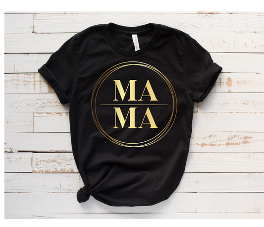 Mama with round design  T-shirt