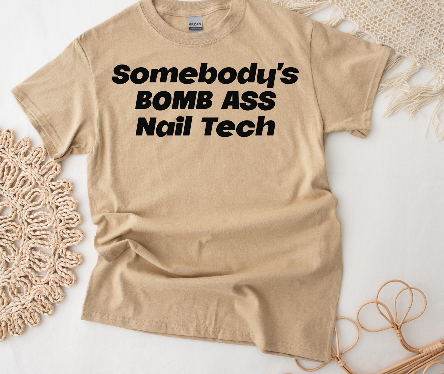 Somebody's bomb ass nail tech T-shirt